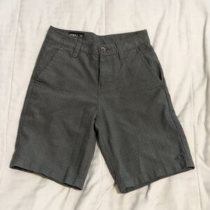 o'neill gray shorts with subtle plaid size 23